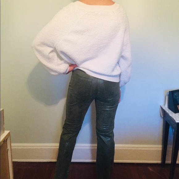 Fabulous green genuine leather jeans! - Picture 3 of 8